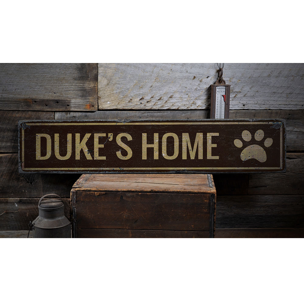 Pet's Home Vintage Wood Sign