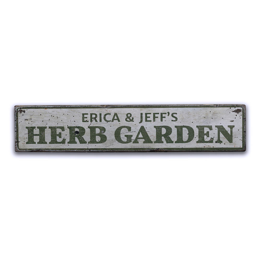 Herb Garden Vintage Wood Sign