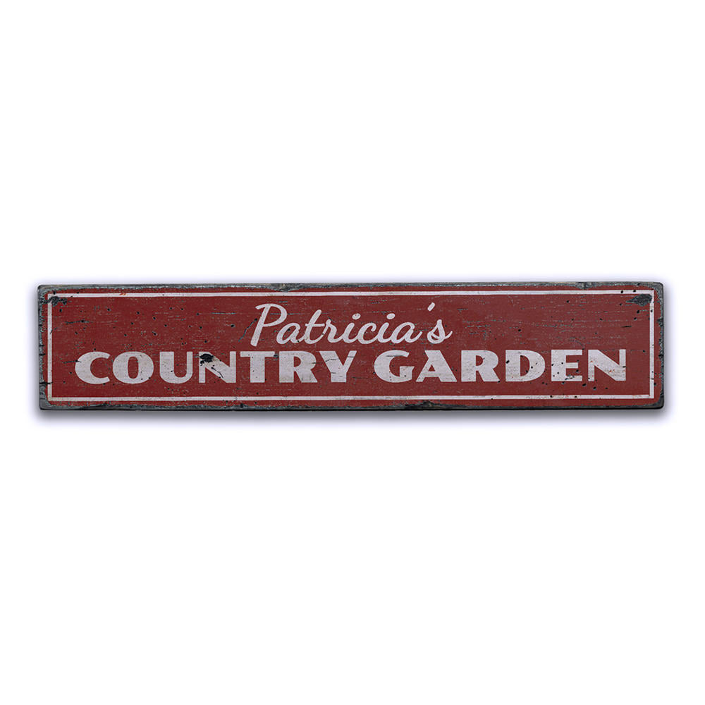 Country Garden Vintage Wood Sign