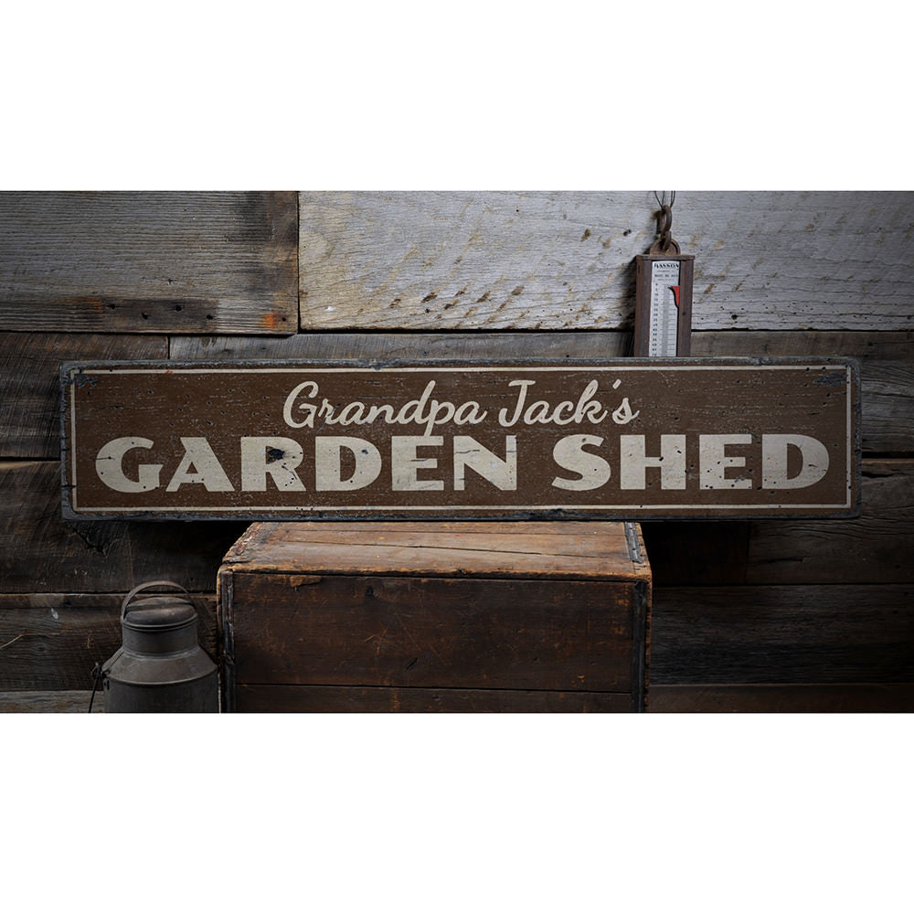Garden Shed Vintage Wood Sign