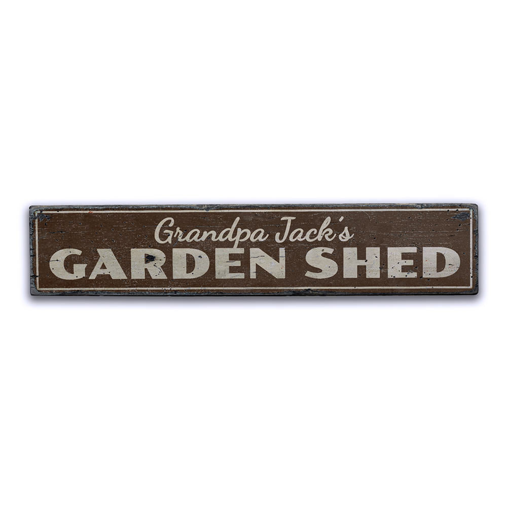 Garden Shed Vintage Wood Sign