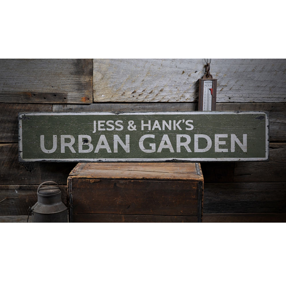Urban Garden Vintage Wood Sign