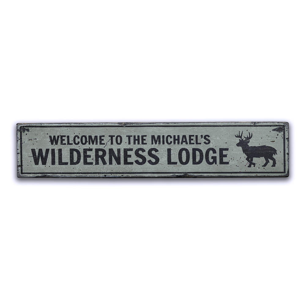 Wilderness Lodge Vintage Wood Sign