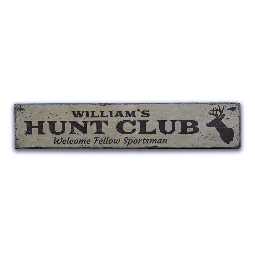 Hunt Club Vintage Wood Sign