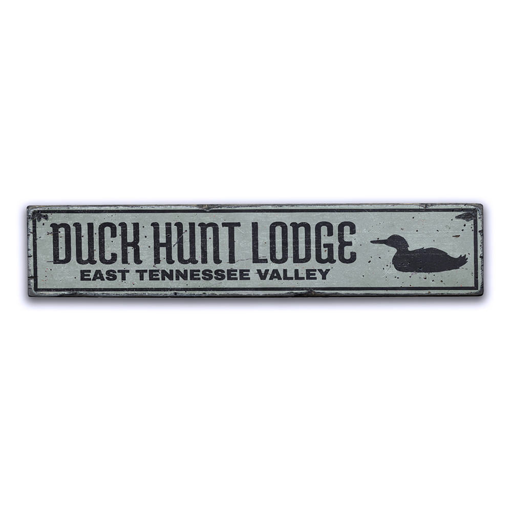 Duck Hunt Lodge Vintage Wood Sign
