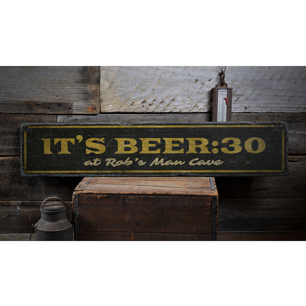 Beer 30 Vintage Wood Sign
