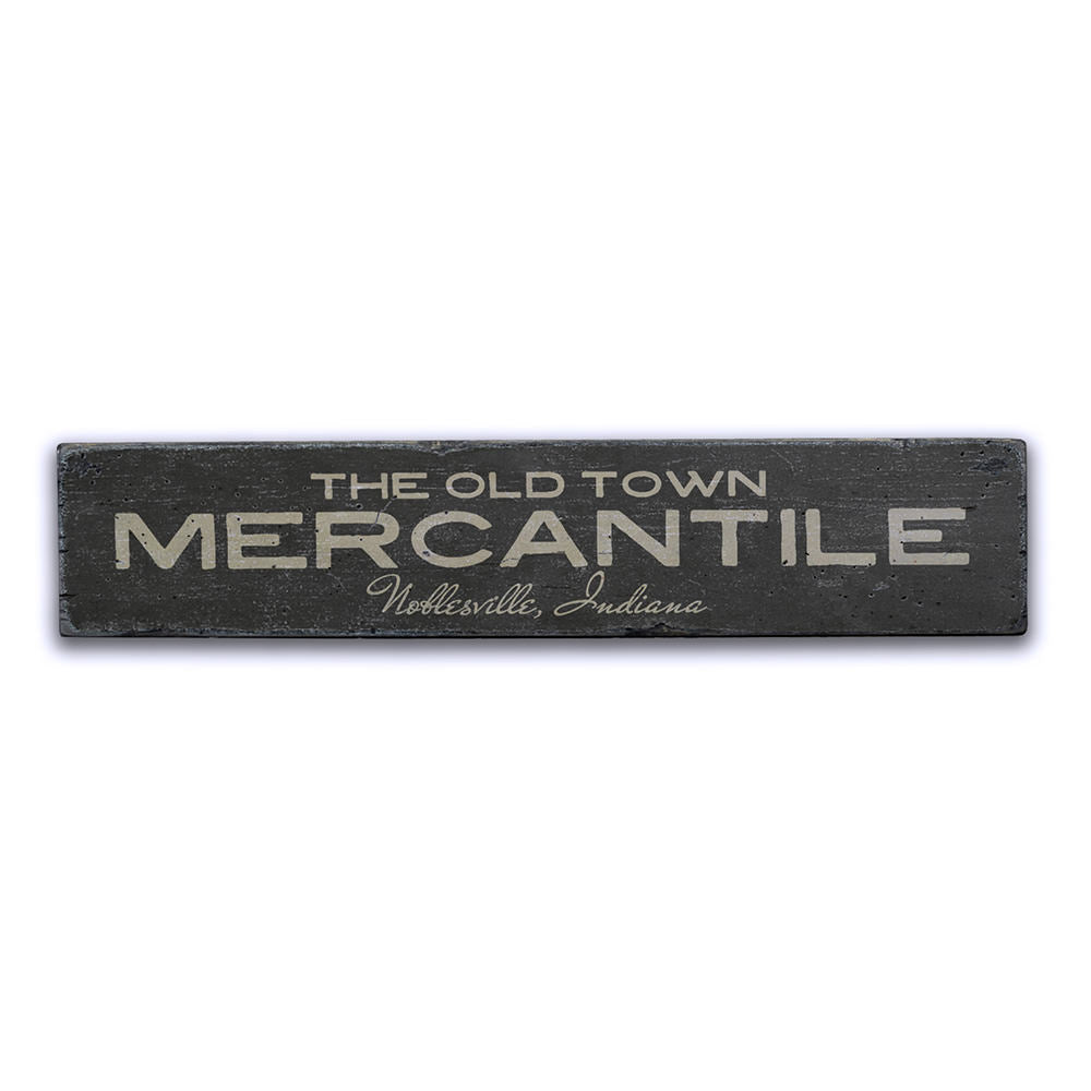 The Old Town Mercantile Vintage Wood Sign