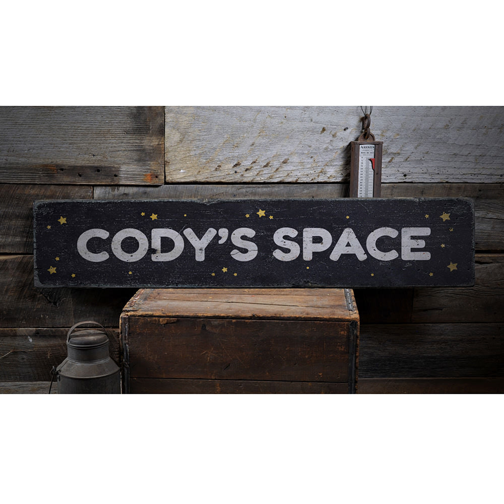 Kids Space Vintage Wood Sign