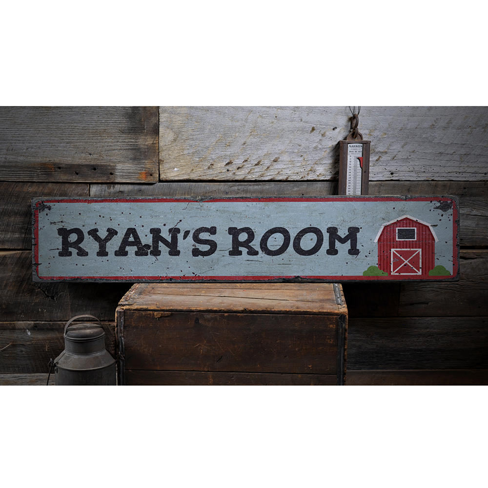 Barn Room Vintage Wood Sign