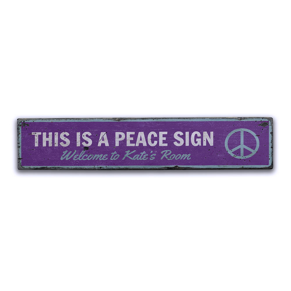 Peace Vintage Wood Sign