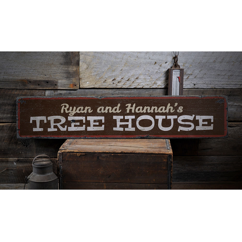 Tree House Vintage Wood Sign
