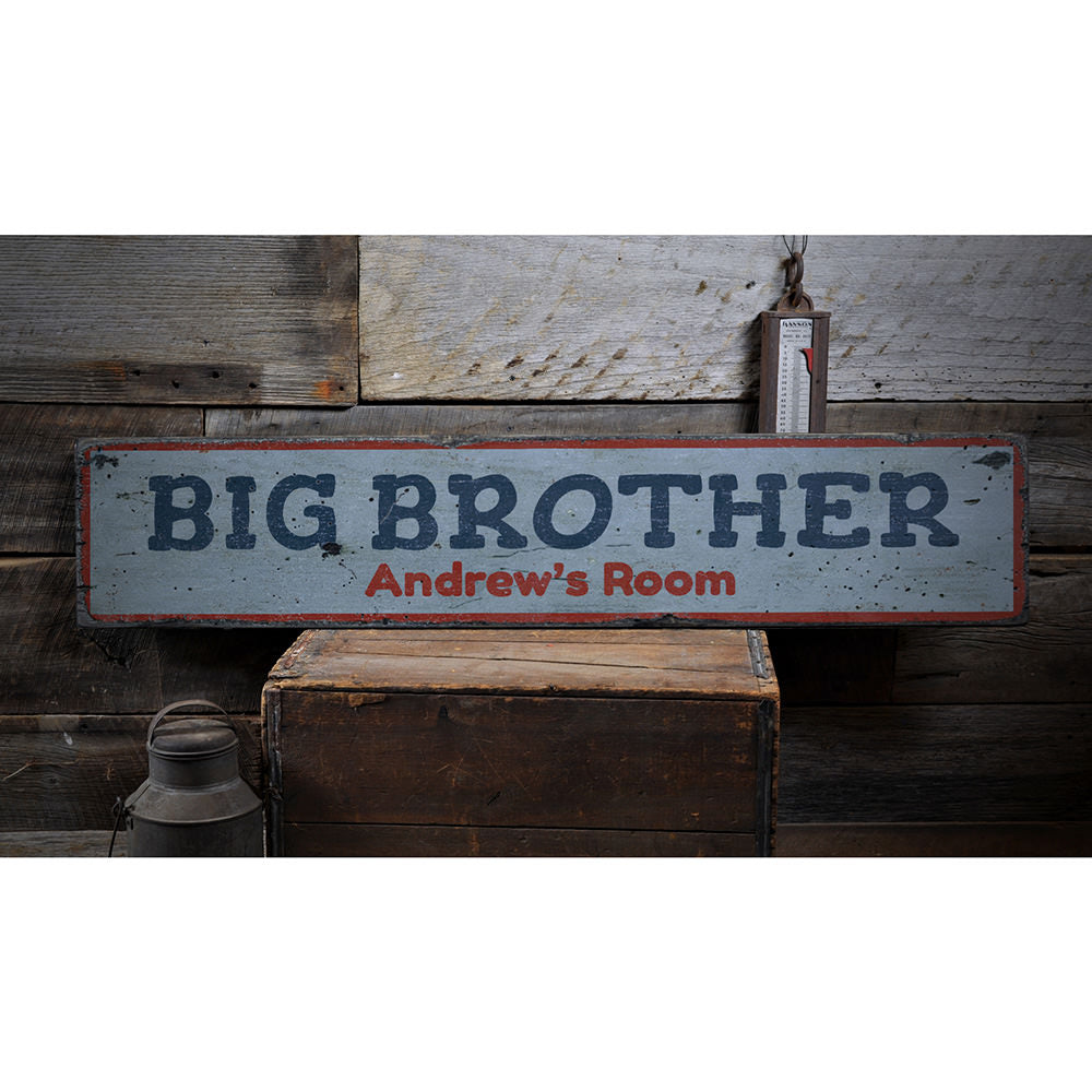 Big Brothers Room Vintage Wood Sign