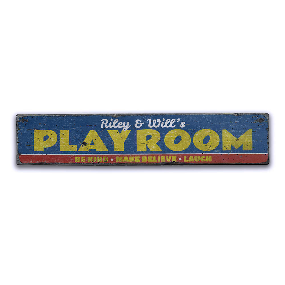 Children's Playroom Vintage Wood Sign