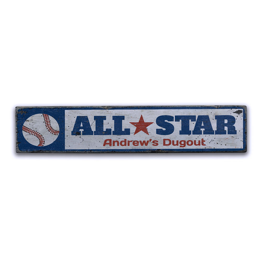 All Star Vintage Wood Sign
