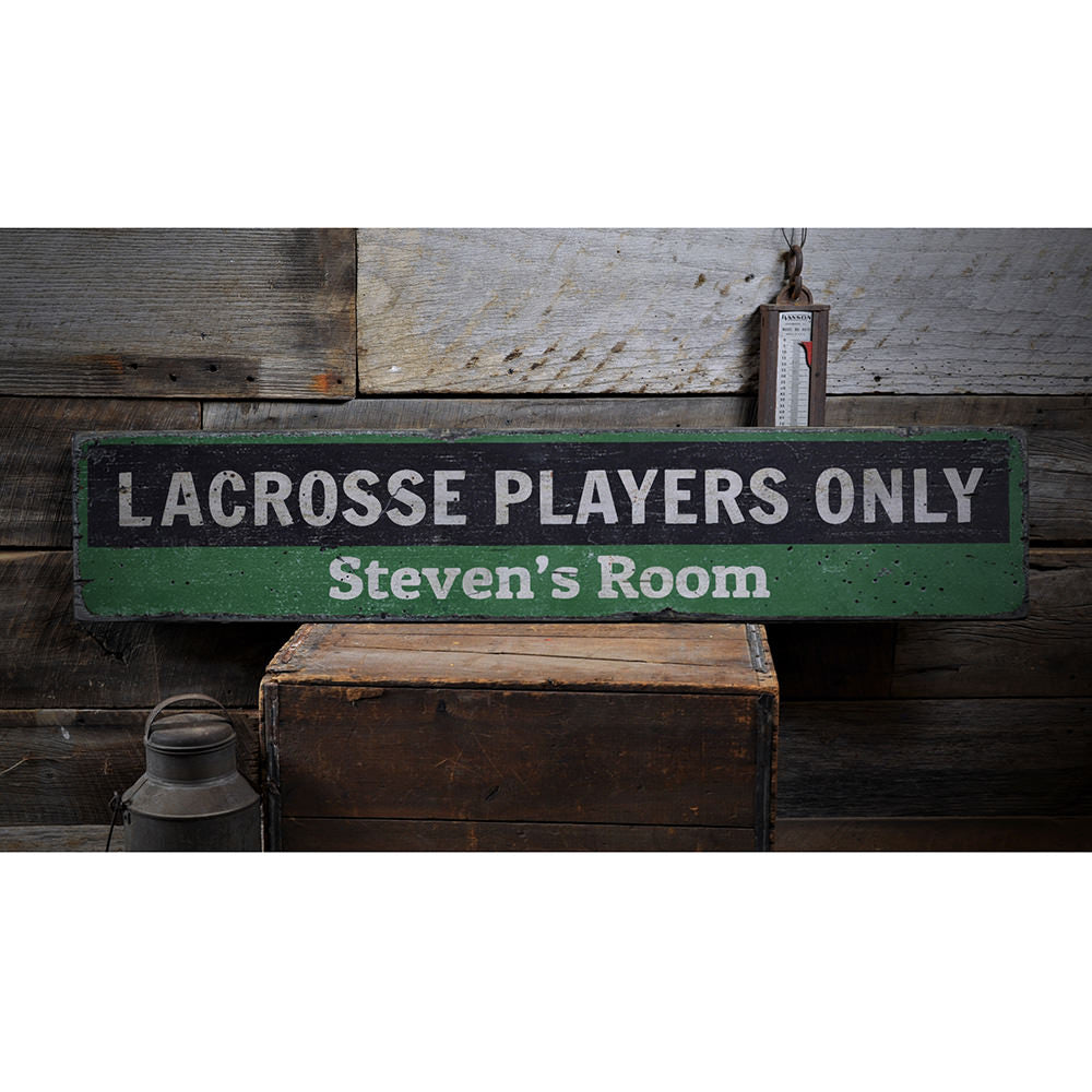 Lacrosse Vintage Wood Sign