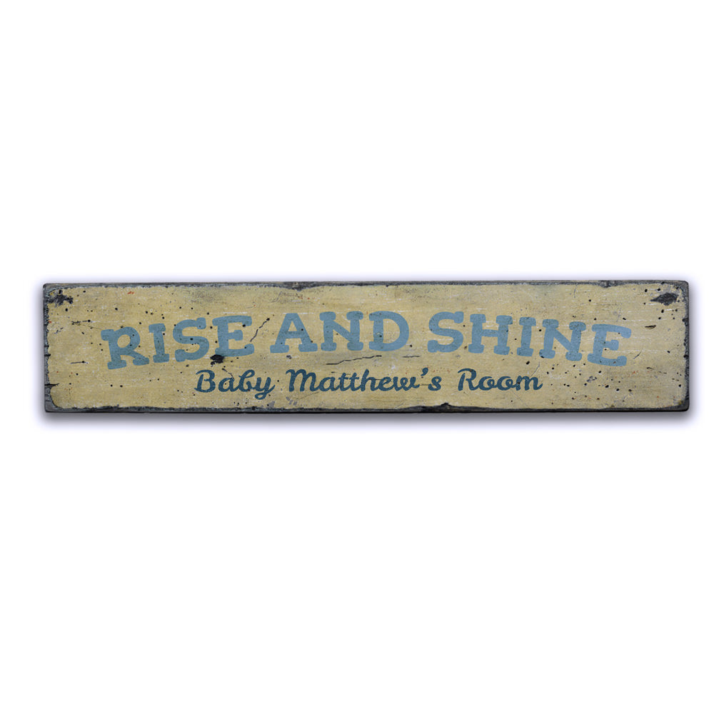 Rise and Shine Vintage Wood Sign