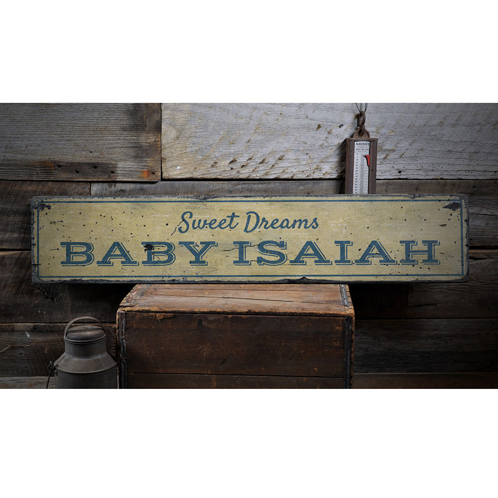 Sweet Dreams Baby Vintage Wood Sign