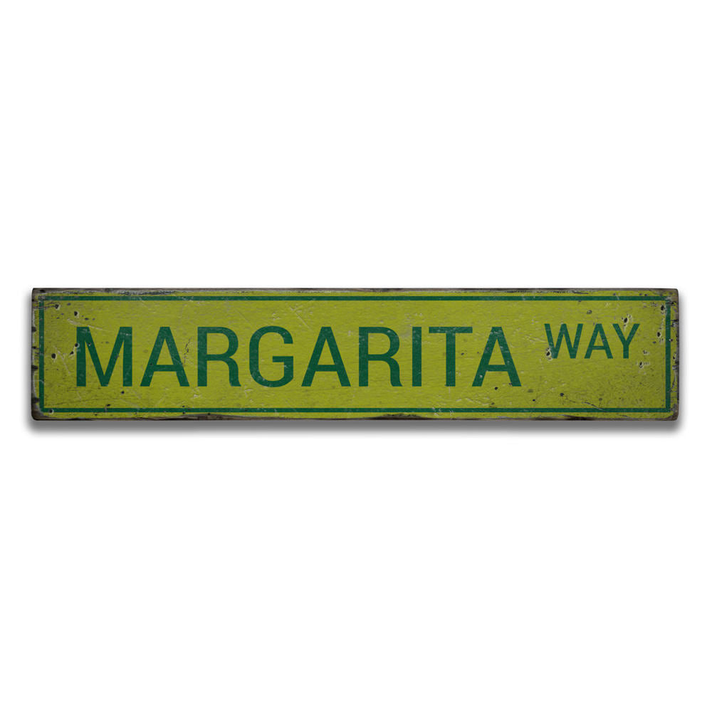 Margarita Way Vintage Wood Sign