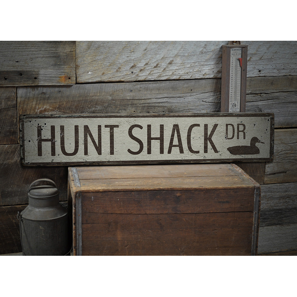 Hunt Shack Drive Vintage Wood Sign