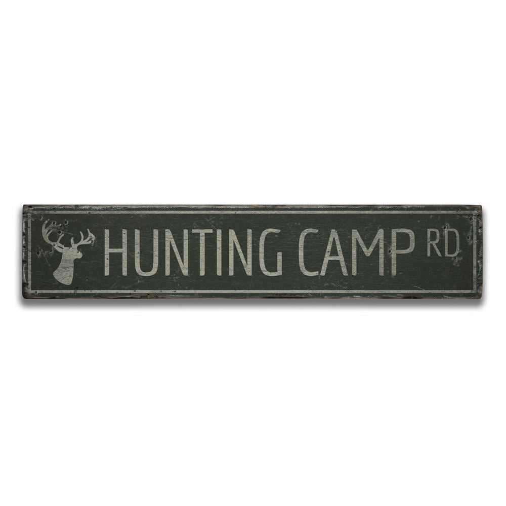 Hunting Camp Road Vintage Wood Sign