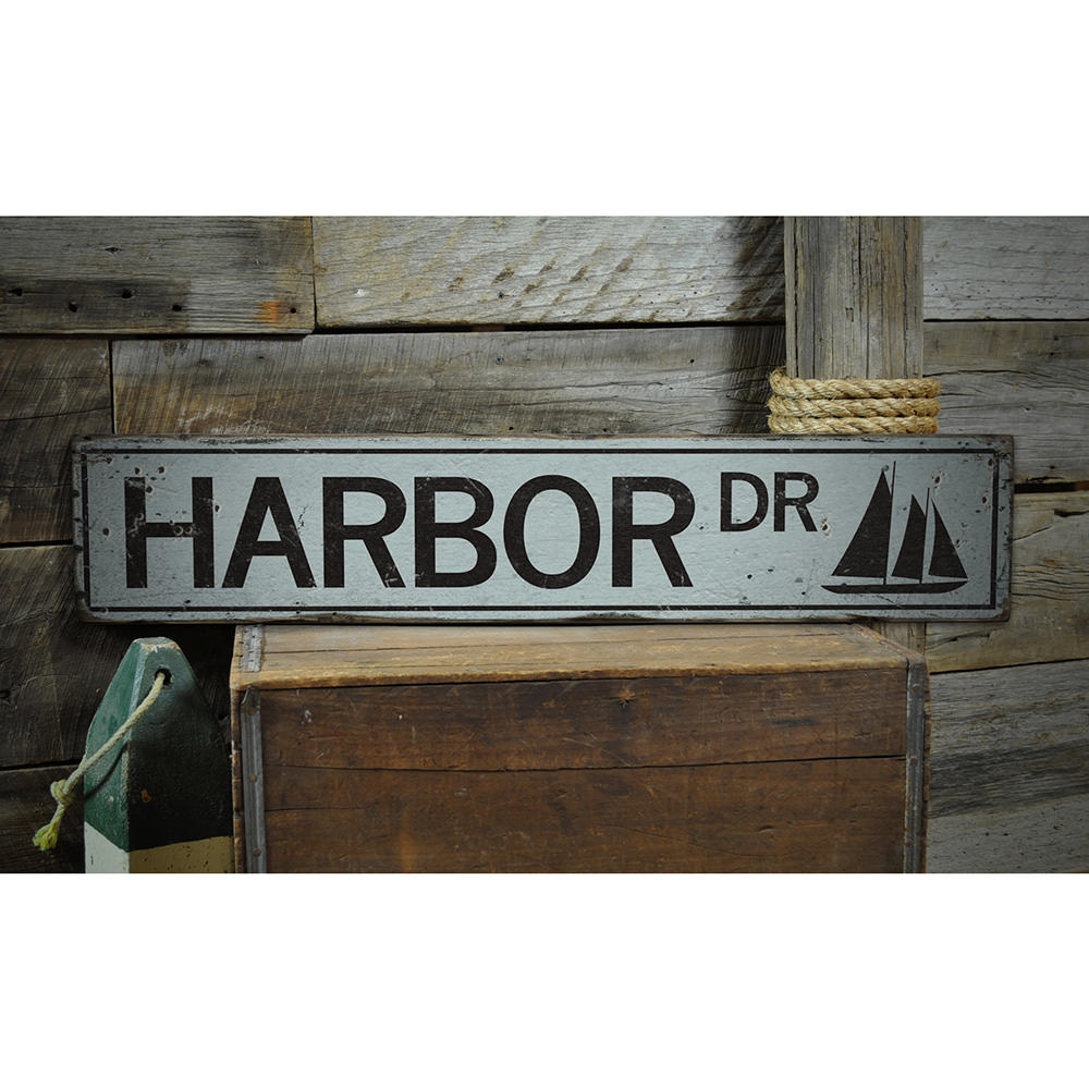 Harbor Drive Vintage Wood Sign