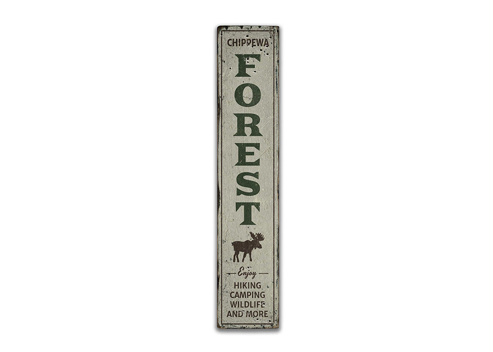 Forest Vertical Rustic Wood Sign