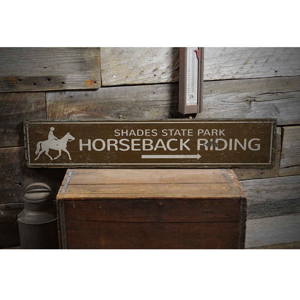 Horseback Riding Vintage Wood Sign