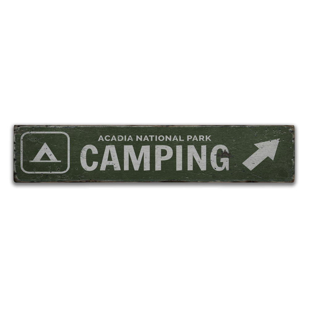 Camping Vintage Wood Sign