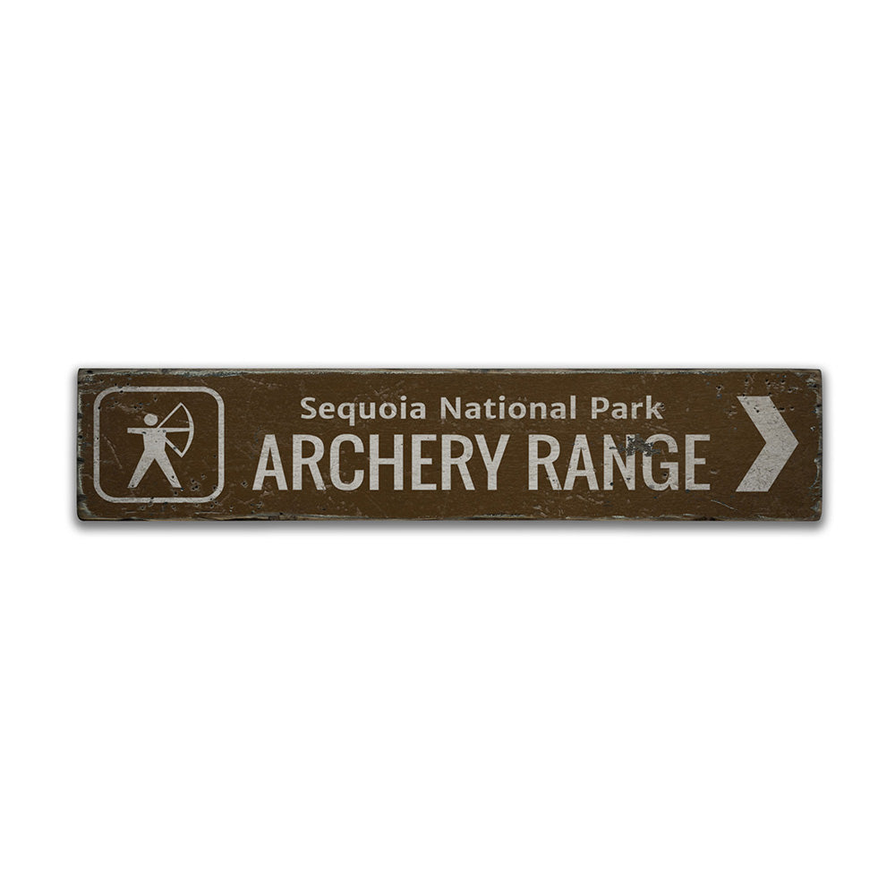 Archery Range Rustic Wood Sign