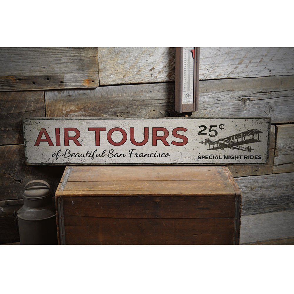 Air Tours Vintage Wood Sign