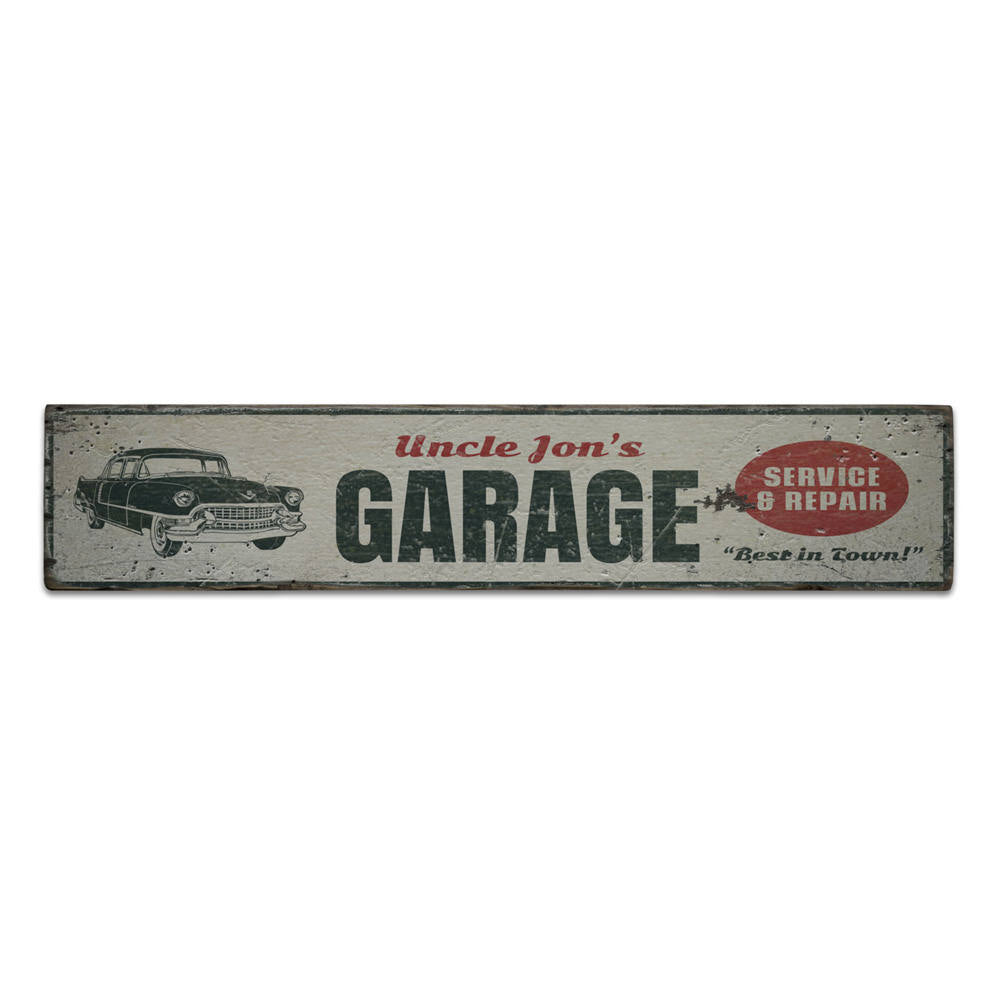 Service & Repair Garage Vintage Wood Sign