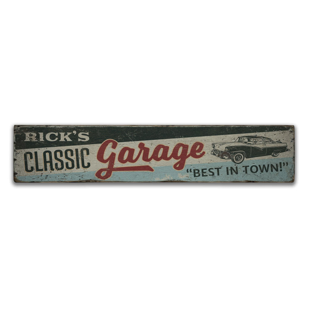 Classic Car Garage Vintage Wood Sign