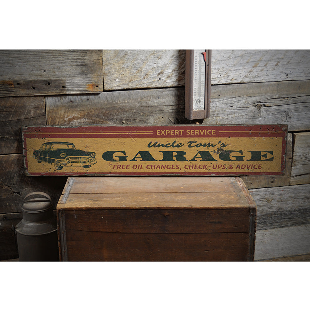 Expert Service Garage Vintage Wood Sign