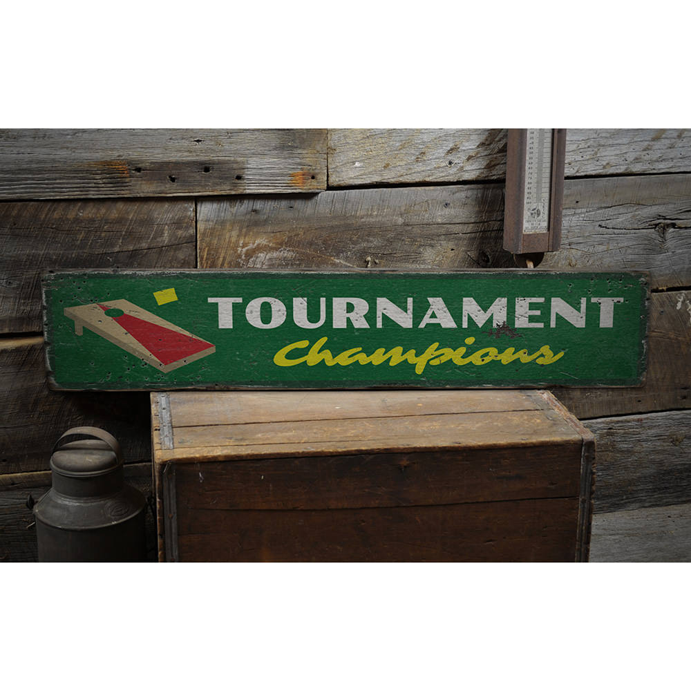 Tournament Champions Vintage Wood Sign