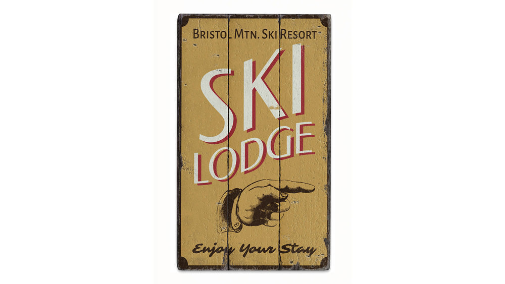 Ski Lodge Enjoy Your Stay Rustic Wood Sign