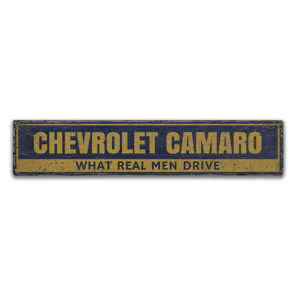 Chevrolet Camaro Vintage Wood Sign