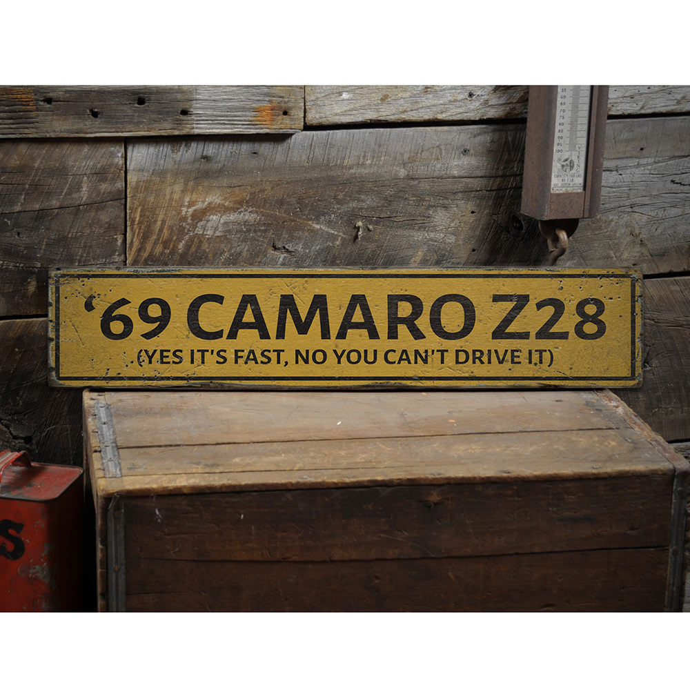 Camaro Year Vintage Wood Sign