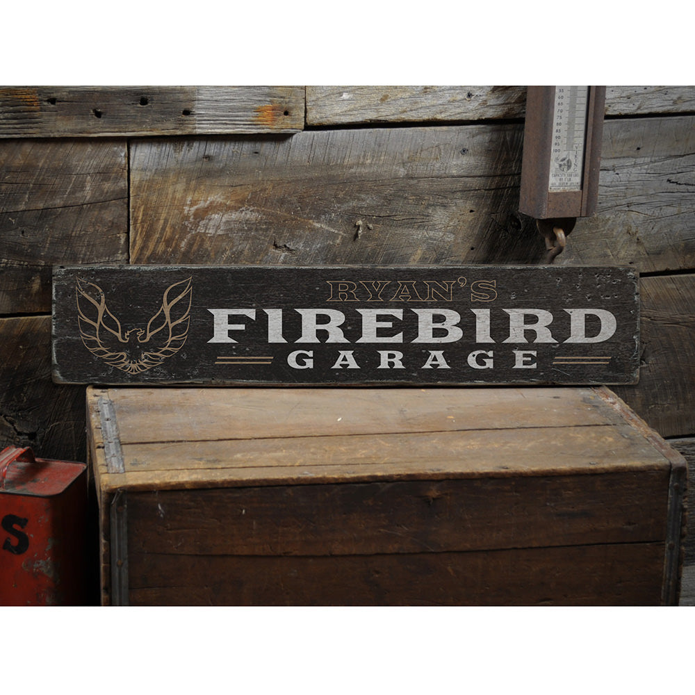 Firebird Garage Vintage Wood Sign