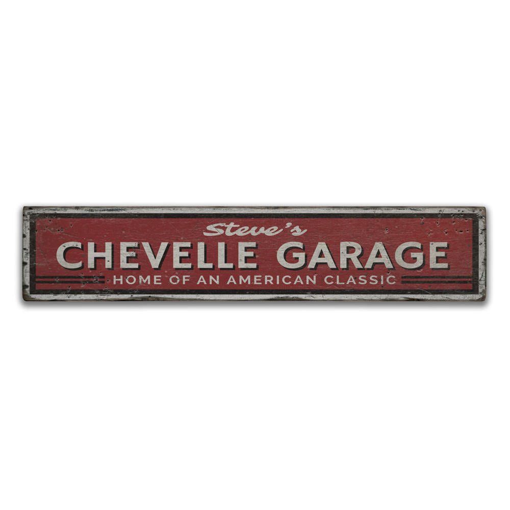 Chevy Chevelle Vintage Wood Sign