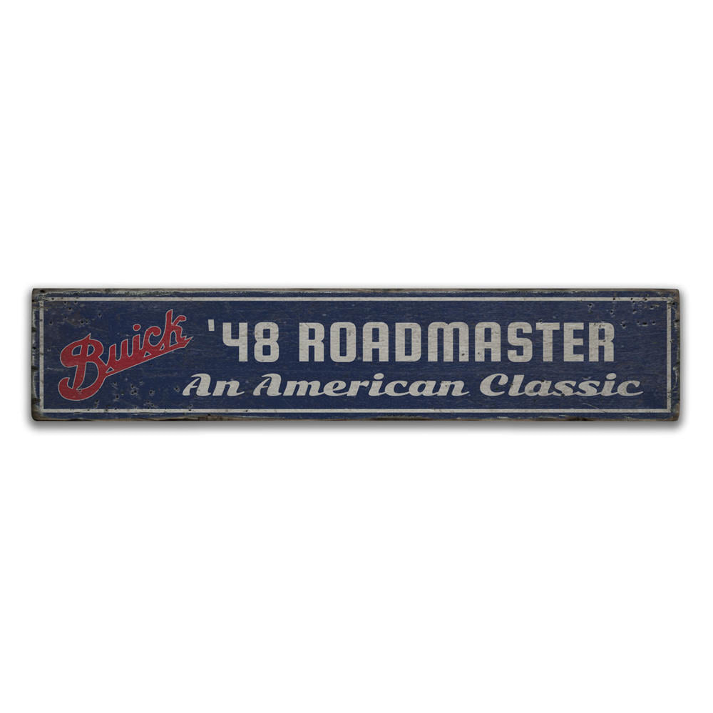 American Classic Roadmaster Vintage Wood Sign
