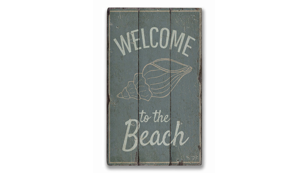 Welcome to the Beach Rustic Wood Sign