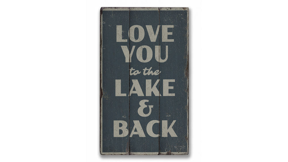 Lake Love Rustic Wood Sign