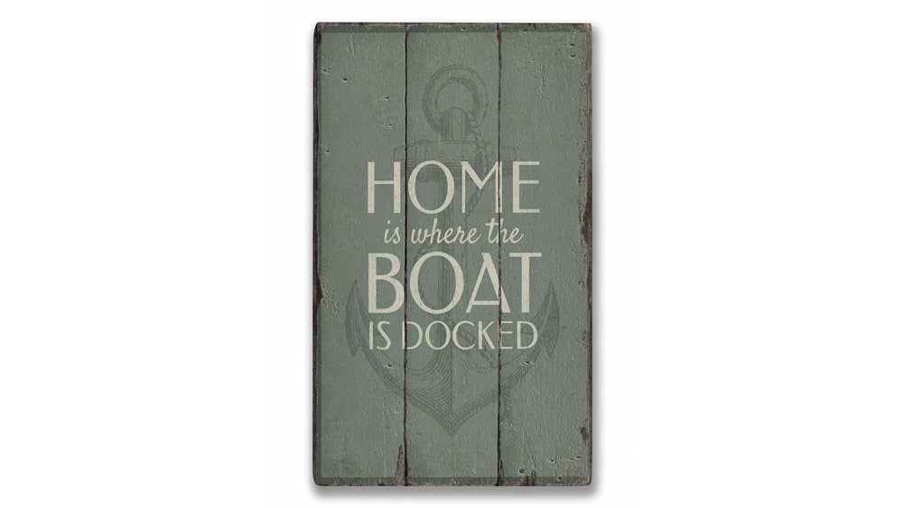 Boat Dock Rustic Wood Sign