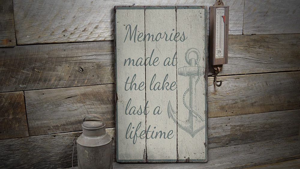 Memories Made at the Lake Rustic Wood Sign