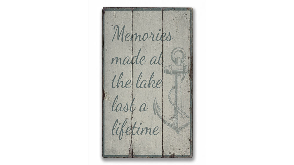 Memories Made at the Lake Rustic Wood Sign
