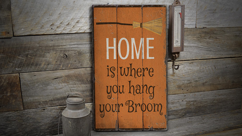 Witch Phrase Rustic Wood Sign