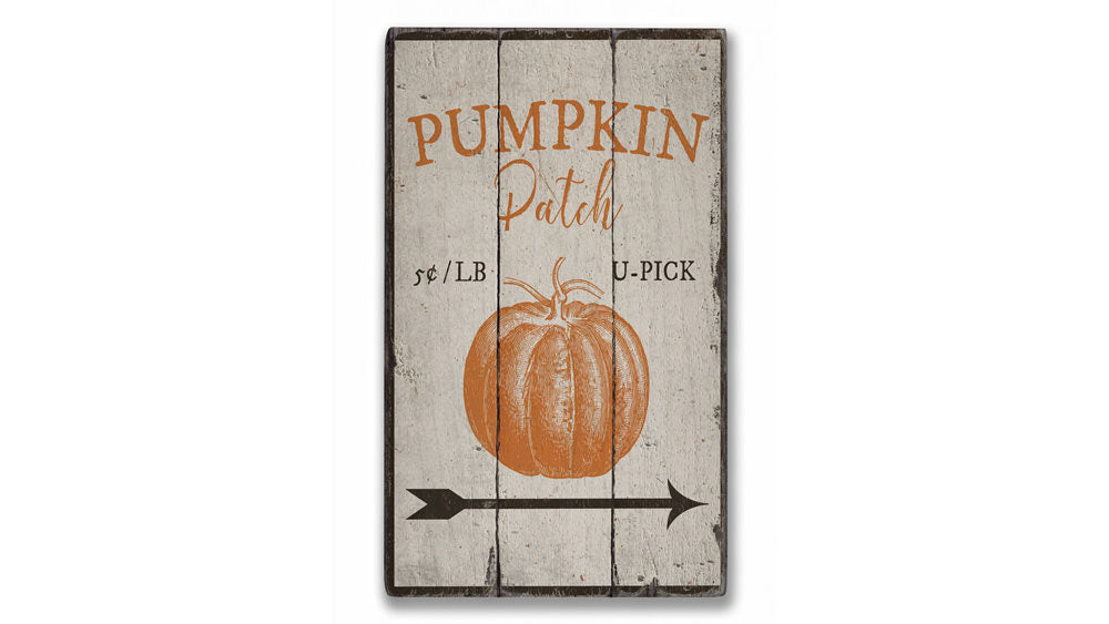 Pumpkin Patch Rustic Wood Sign