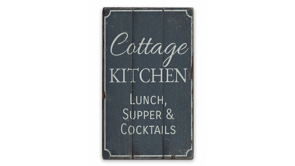 Cottage Kitchen Rustic Wood Sign