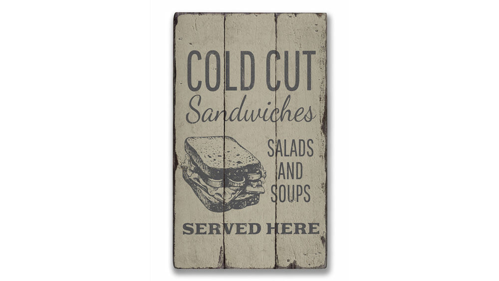 Sandwich Rustic Wood Sign