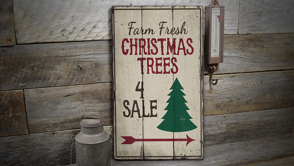 Trees For Sale Rustic Wood Sign